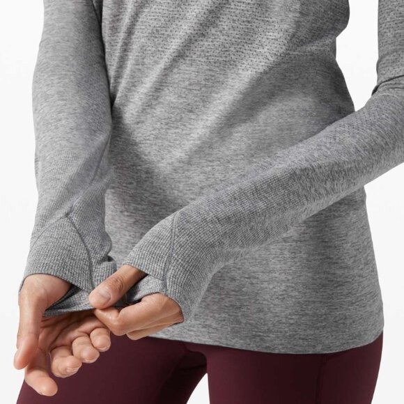 Lululemon Swiftly Tech Long Sleeve 2.0, Women's Size 6, Slate / White Color - Picture 2 of 8